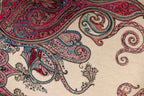 Red Green Paisley Knitwear Fabric Traditional Stretch Print