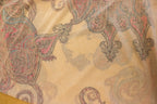 Red Green Paisley Knitwear Fabric Traditional Stretch Print