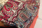 Red Green Paisley Knitwear Fabric Traditional Stretch Print