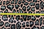 Jaguar Print Velvet Fabric Blush Pink Black Light Blue Animal Rosettes