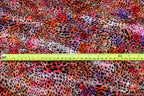 Red Pink Purple Velvet Fabric Small Abstract Animal Spots