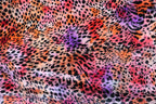 Red Pink Purple Velvet Fabric Small Abstract Animal Spots