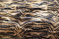 Tiger Stripe Velvet Fabric Brown Realistic Animal Print