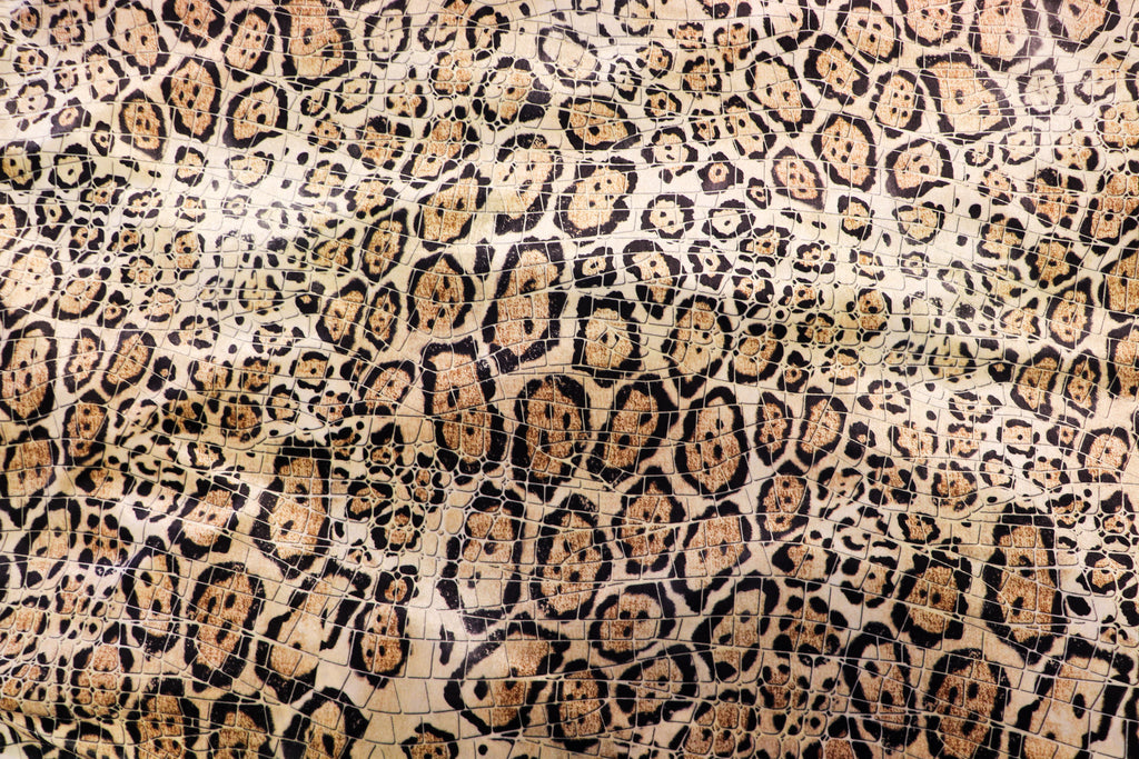 Jaguar Scale Velvet Fabric Layered Animal Spot Design