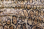 Jaguar Scale Velvet Fabric Layered Animal Spot Design