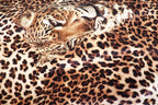 Leopard Face Velvet Fabric Large Animal Portrait Print