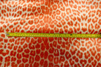 Coral Leopard Velvet Fabric Animal Print