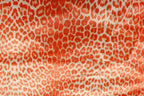 Coral Leopard Velvet Fabric Animal Print