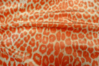 Coral Leopard Velvet Fabric Animal Print