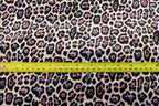White Leopard Velvet Fabric Black Blue Pink Spots