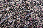 White Leopard Velvet Fabric Black Blue Pink Spots