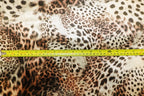 Brown Beige Animal Velvet Fabric Abstract Mixed Print