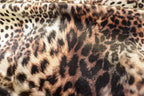 Brown Beige Animal Velvet Fabric Abstract Mixed Print