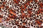 Brown Leopard Velvet Fabric Tonal Animal Print