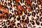 Brown Leopard Velvet Fabric Tonal Animal Print