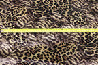 Beige Leopard Velvet Fabric Abstract Fur Effect Print