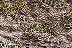 Beige Leopard Velvet Fabric Abstract Fur Effect Print