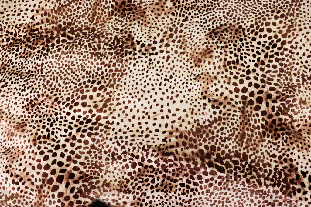 Cheetah Spot Velvet Fabric Animal Print