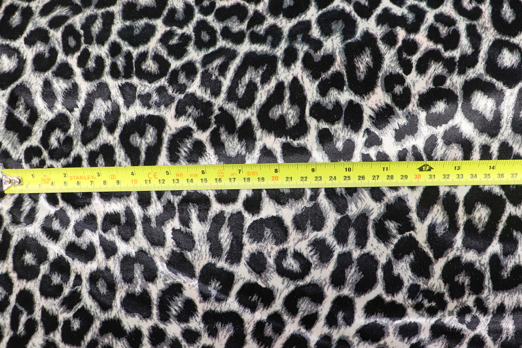 Brown Leopard Velvet Fabric Fur Effect Animal Print