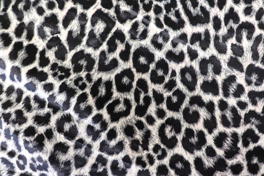 Brown Leopard Velvet Fabric Fur Effect Animal Print