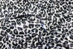Brown Leopard Velvet Fabric Fur Effect Animal Print