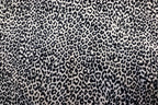 Silver Grey Leopard Velvet Fabric Mini Black Animal Spots