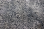 Silver Grey Leopard Velvet Fabric Mini Black Animal Spots