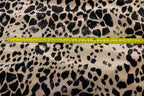 Nude Leopard Velvet Fabric Blush Pink Animal Spots