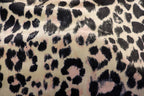 Nude Leopard Velvet Fabric Blush Pink Animal Spots