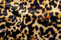 Golden Brown Leopard Velvet Fabric Animal Print