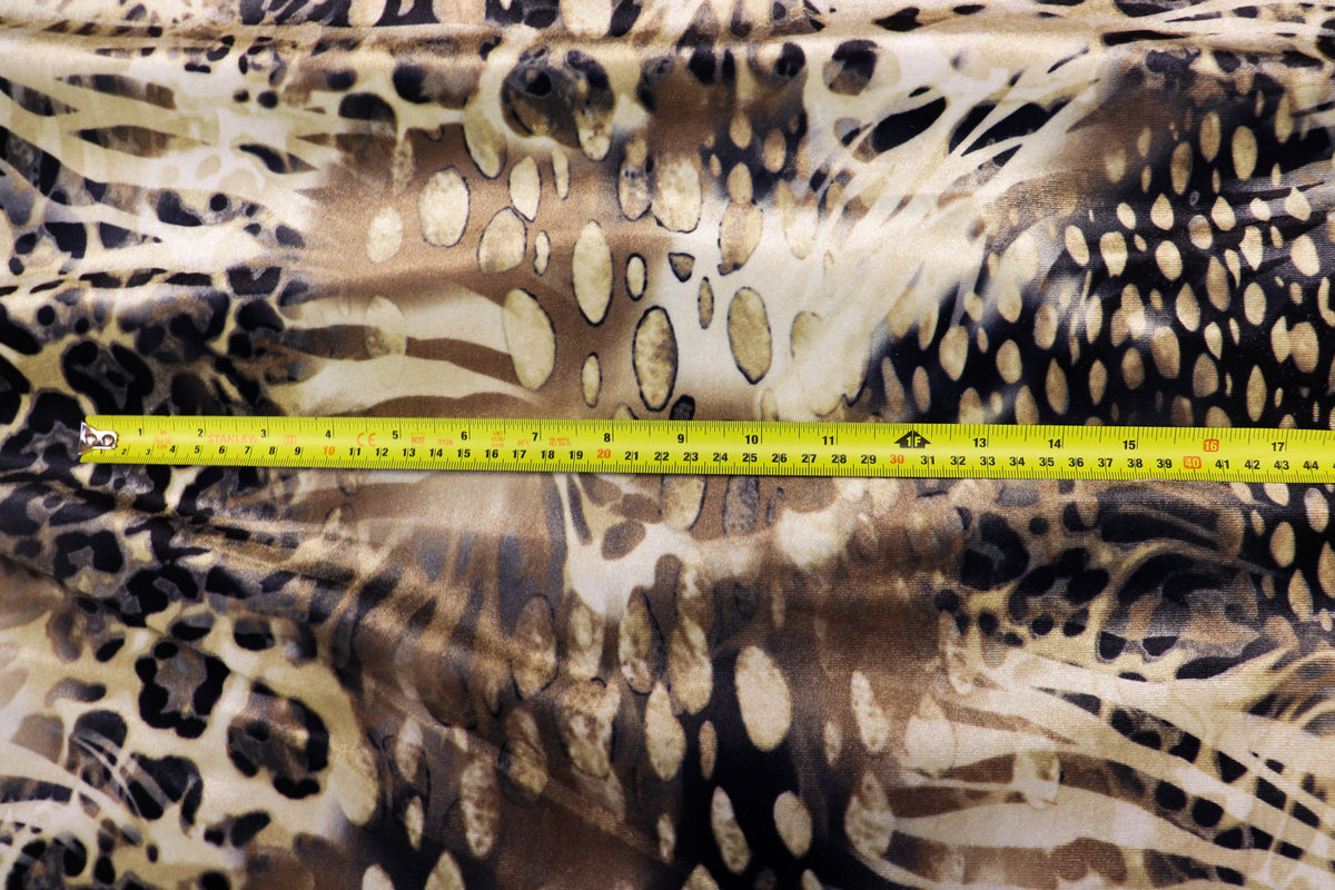 Mixed Animal Print Velvet Fabric Zebra Cheetah Leopard Tie Dye