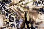 Mixed Animal Print Velvet Fabric Zebra Cheetah Leopard Tie Dye