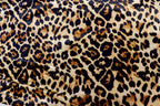 Brown Leopard Velvet Fabric Classic Animal Print