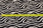 Black White Zebra Jacquard Fabric Textured Stretch Knit
