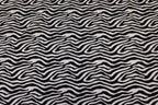 Black White Zebra Jacquard Fabric Textured Stretch Knit