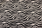 Black White Zebra Jacquard Fabric Textured Stretch Knit