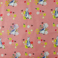 Peter Rabbit Floral Bees Coral Cotton Fabric 0.88 Metres