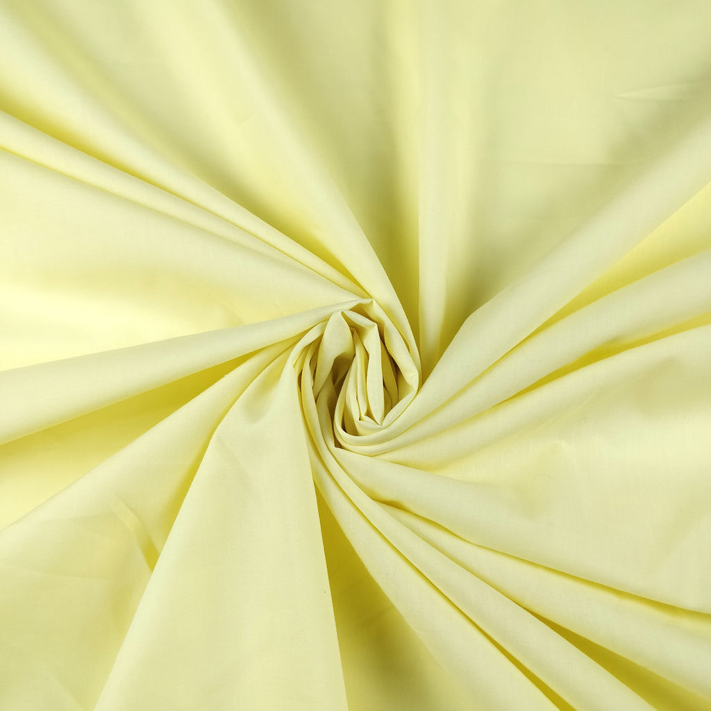 Plain Yellow Polycotton Fabric