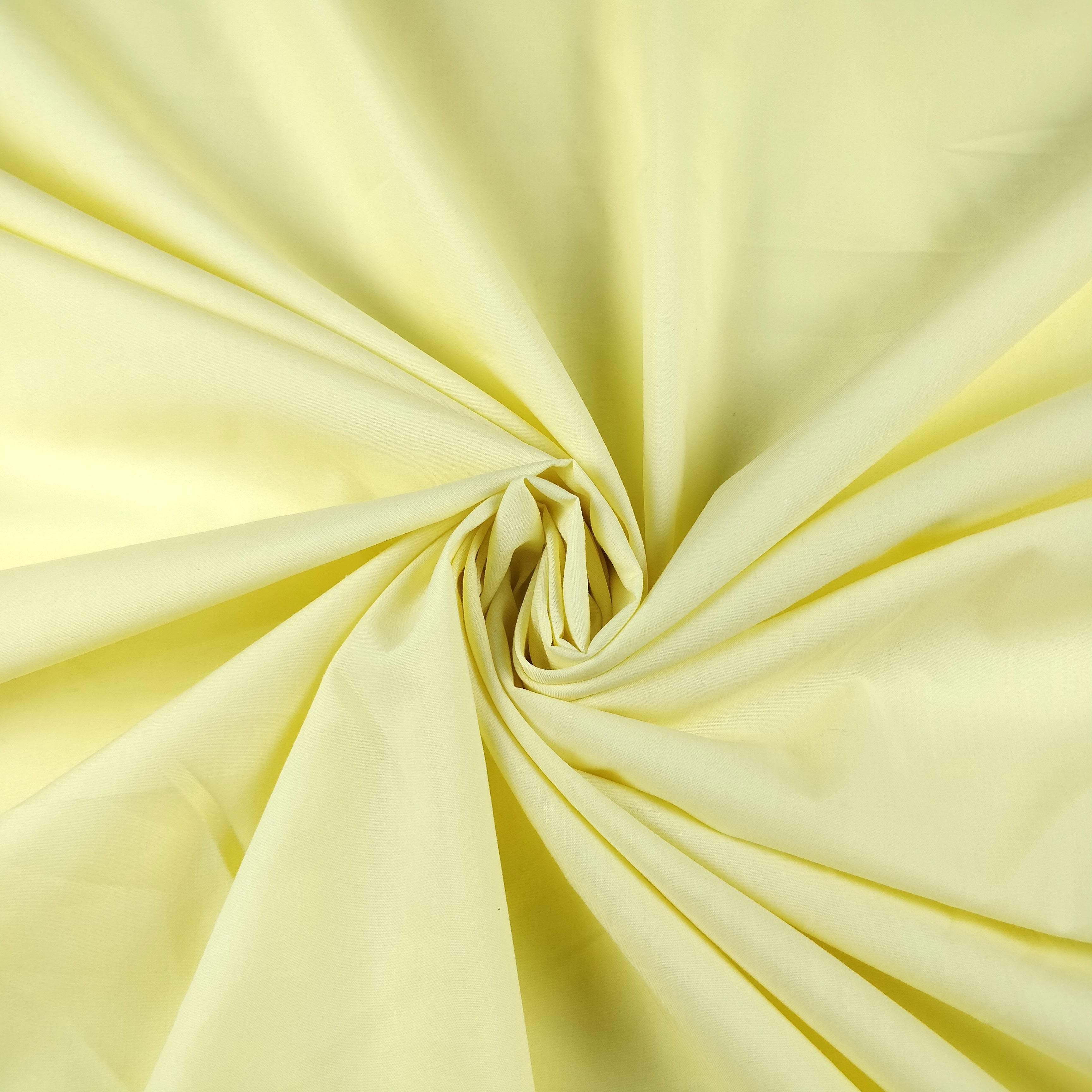 Plain Yellow Polycotton Fabric
