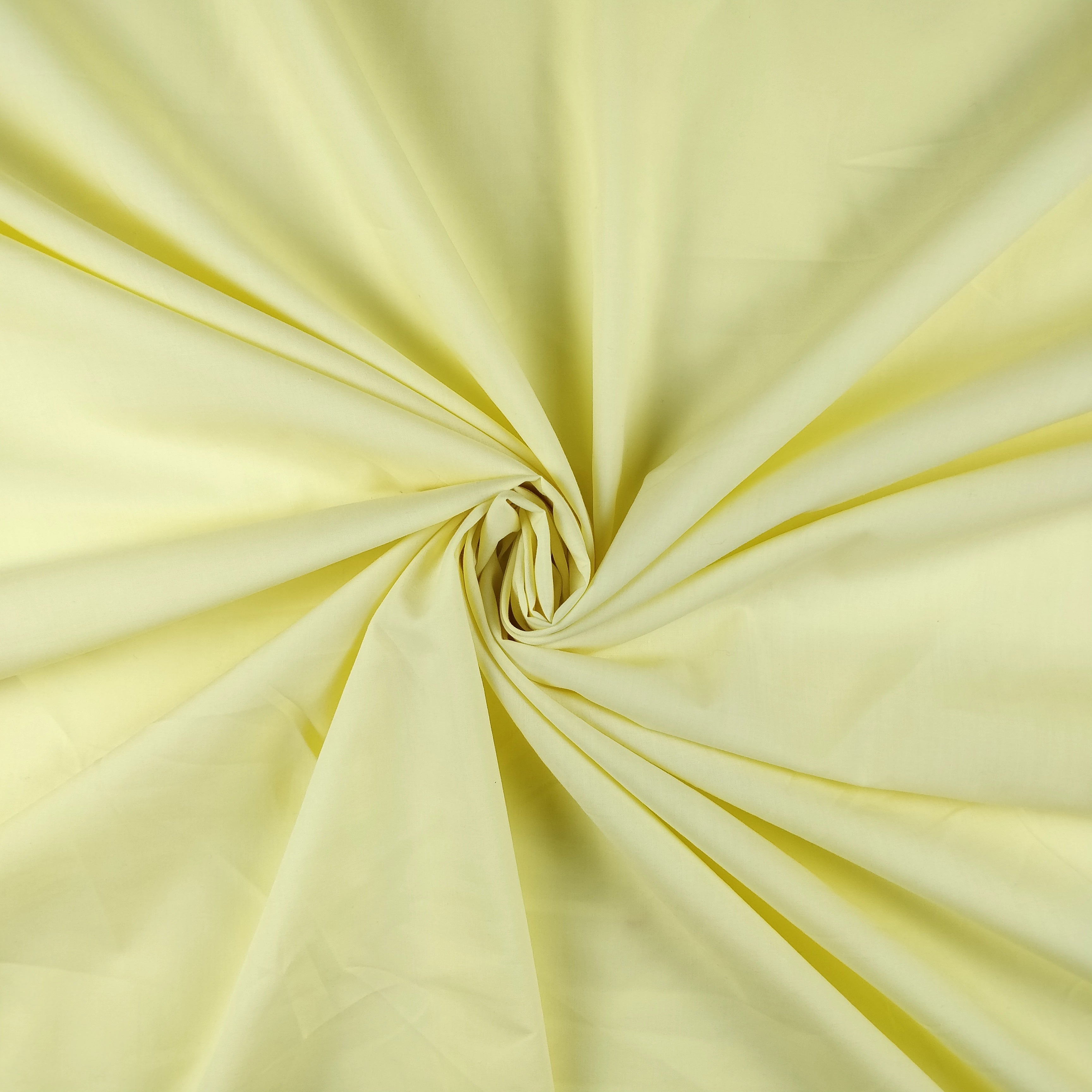 Plain Yellow Polycotton Fabric