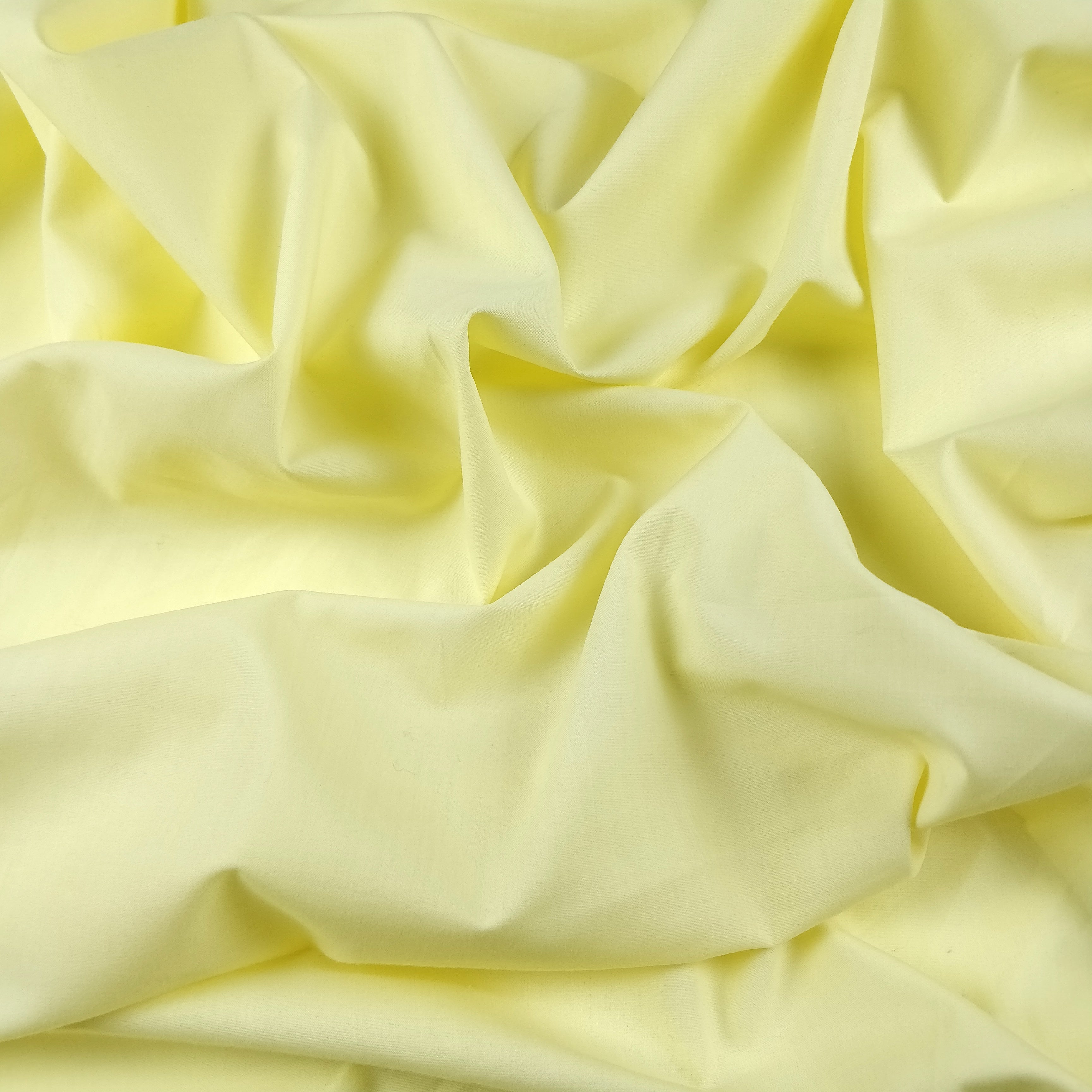 Plain Yellow Polycotton Fabric