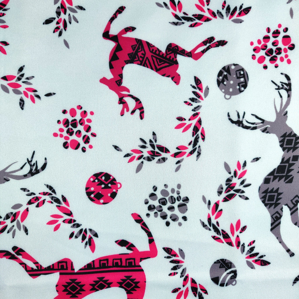 Light Blue Reindeer Jersey Fabric