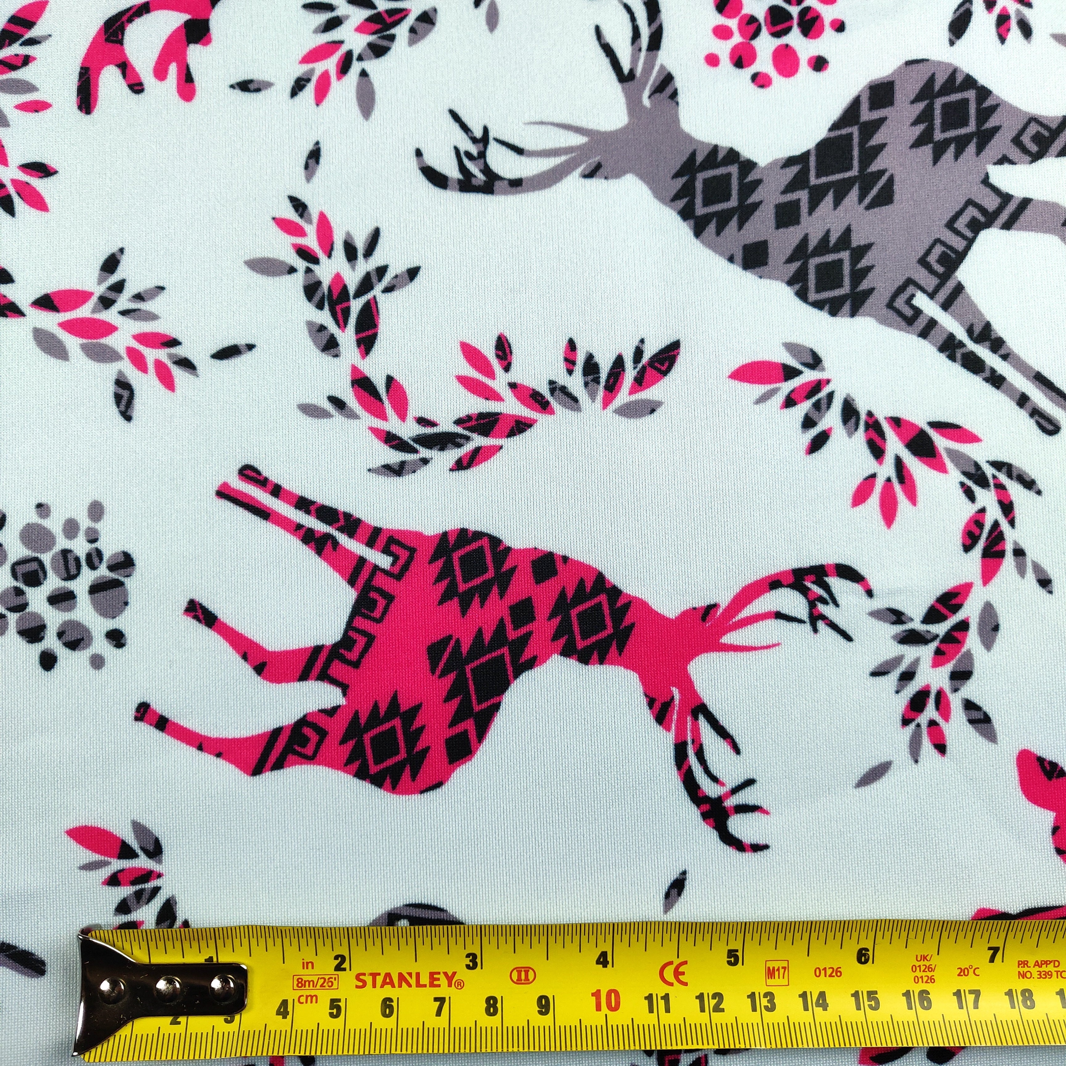 Light Blue Reindeer Jersey Fabric