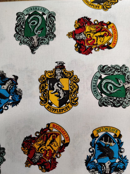 Harry Potter House Crests Cotton Fabric 0.25 Metres