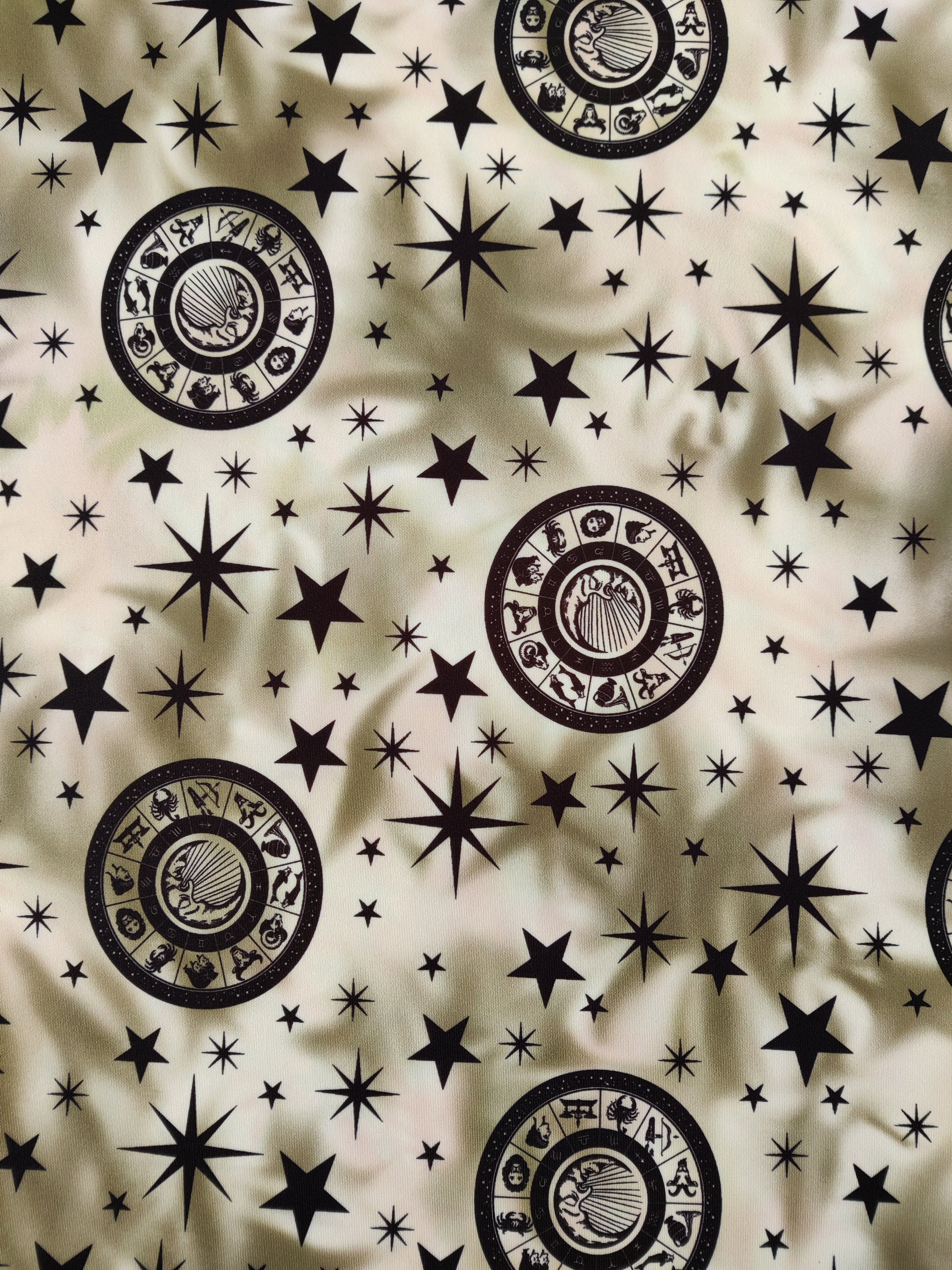 Galaxy Zodiac Scuba Fabric | Lightweight Stretch Galaxy Print