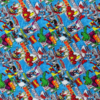 Marvel Characters Hulk Iron Man Cotton Fabric 0.85 Metres