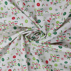Merry Christmas Print Cotton Fabric 0.4 Metres