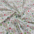 Merry Christmas Print Cotton Fabric 0.4 Metres
