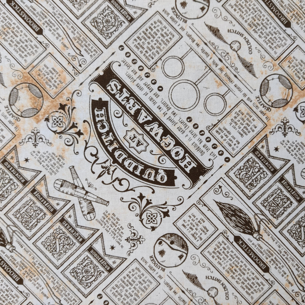 Quidditch Harry Potter Cotton Fabric 0.85 Metres
