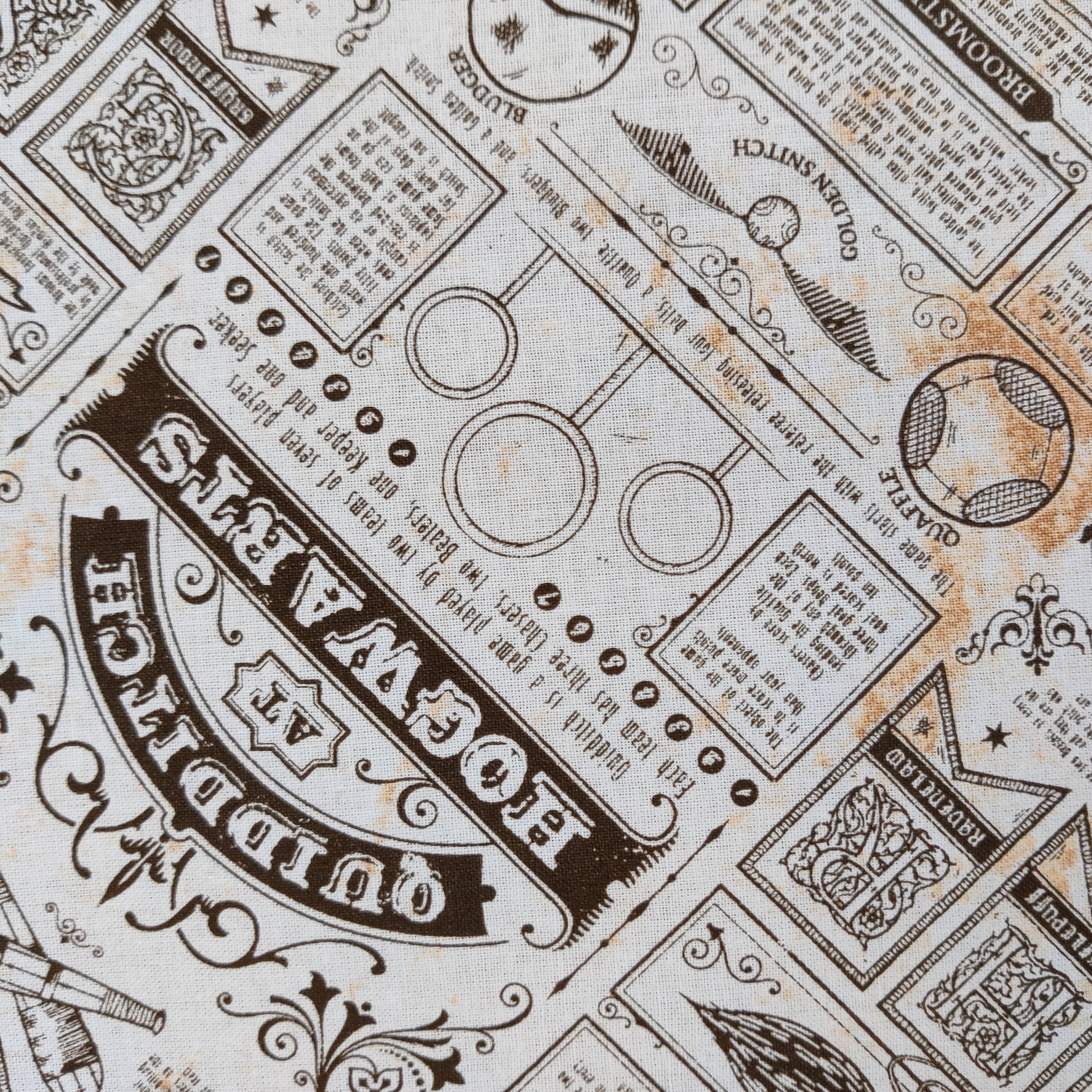 Quidditch Harry Potter Cotton Fabric 0.85 Metres